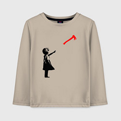 Детский лонгслив Девочка и топор