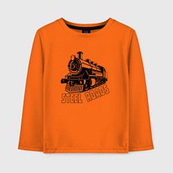 Детский лонгслив Паровоз в перспективе