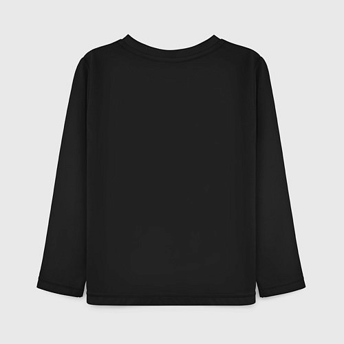 Детский лонгслив Black white teddy / Черный – фото 2