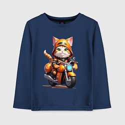 Детский лонгслив Мотокотик