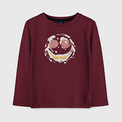 Детский лонгслив Лакомый кусочек-яичница с улыбкой