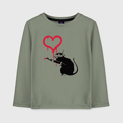 Детский лонгслив Rat heart