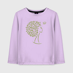 Детский лонгслив Эко девчонка