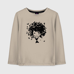 Детский лонгслив Милая весенняя девчонка