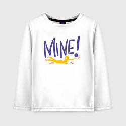 Лонгслив хлопковый детский Он мой, цвет: белый