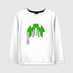 Лонгслив хлопковый детский Cortex зелёный aneurism iv, цвет: белый