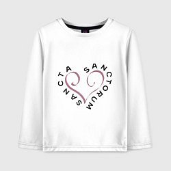 Лонгслив хлопковый детский Святая святых - sancta sanctorum, цвет: белый