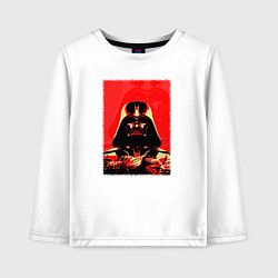Лонгслив хлопковый детский Дарт вейдер тёмный ситх, цвет: белый