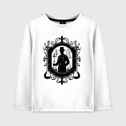 Лонгслив хлопковый детский Фармацевт в лаборатории, цвет: белый