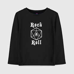 Лонгслив хлопковый детский Рок энд рол, цвет: черный