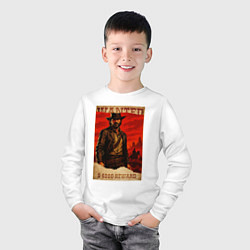 Лонгслив хлопковый детский Red dead redemtion постер, цвет: белый — фото 2