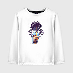 Детский лонгслив Космический бабл-чай