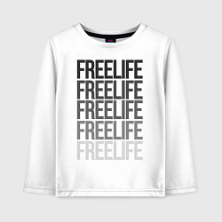 Лонгслив хлопковый детский Freedom life art, цвет: белый