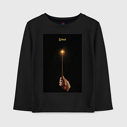 Лонгслив хлопковый детский Lumos - заклинание, цвет: черный