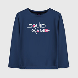 Лонгслив хлопковый детский Squid game logo, цвет: тёмно-синий