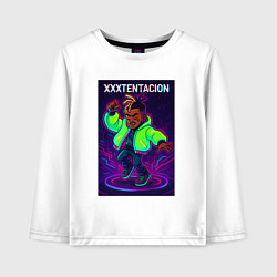 Лонгслив хлопковый детский XXXTentacion на танцполе, цвет: белый