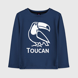 Детский лонгслив Тукан в минималистичном стиле
