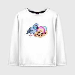 Детский лонгслив Голубь с бабл ти