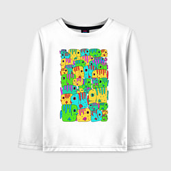 Детский лонгслив Яркие тропические рыбки