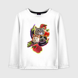 Детский лонгслив Кото-салат - мем с котами