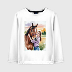 Детский лонгслив Обними меня крепче