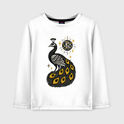 Детский лонгслив Диско Павлин