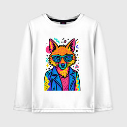 Детский лонгслив Лиса Pop Colors