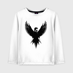 Лонгслив хлопковый детский Крылатый Чак Норрис, цвет: белый