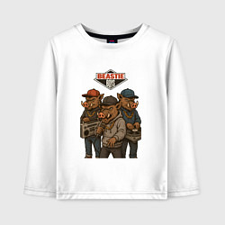 Лонгслив хлопковый детский Beastie boys, цвет: белый