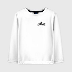 Лонгслив хлопковый детский Лучше вода у друга лаконичный серый, цвет: белый