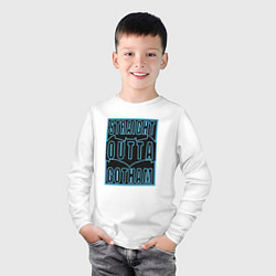 Лонгслив хлопковый детский Straight outta Gotham, цвет: белый — фото 2