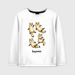 Лонгслив хлопковый детский Ленивые еноты, цвет: белый