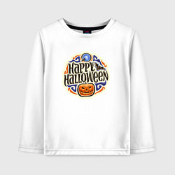 Лонгслив хлопковый детский Day halloween, цвет: белый