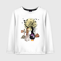 Детский лонгслив Полнолуние в Хэллуин