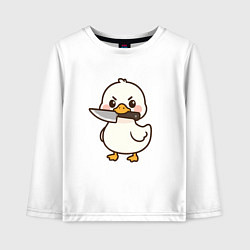 Детский лонгслив Утенок с ножом