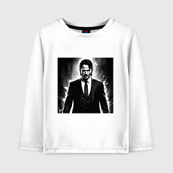 Лонгслив хлопковый детский Киану, цвет: белый