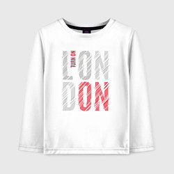 Детский лонгслив Поверни на Лондон