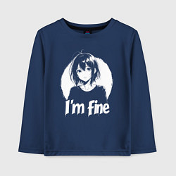 Детский лонгслив Я в порядке анимешница