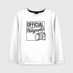 Детский лонгслив Официальный фотограф