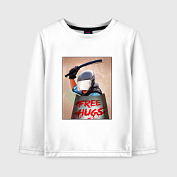 Детский лонгслив Free hugs омон