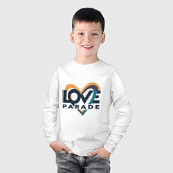Лонгслив хлопковый детский Логотип Love Parade, цвет: белый — фото 2