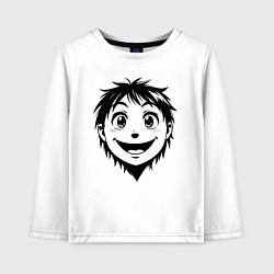 Детский лонгслив Улыбчивый аниме-мальчик