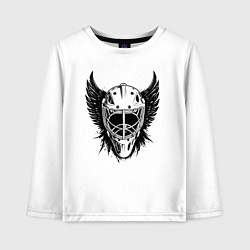 Детский лонгслив Крылатая хоккейная маска