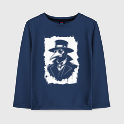 Детский лонгслив Чумной доктор в шляпе