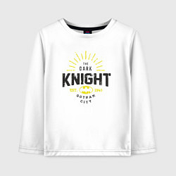 Лонгслив хлопковый детский The dark knight city, цвет: белый