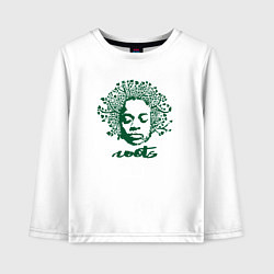 Лонгслив хлопковый детский African roots, цвет: белый