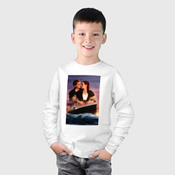 Лонгслив хлопковый детский Titanic love, цвет: белый — фото 2