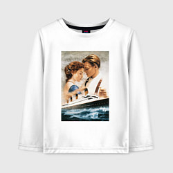 Лонгслив хлопковый детский Titanic, цвет: белый