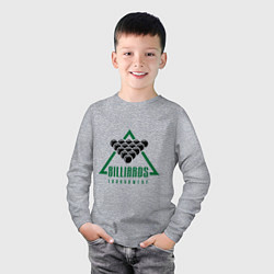 Лонгслив хлопковый детский Billiards tournament, цвет: меланж — фото 2