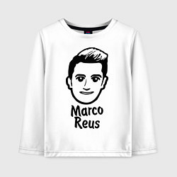 Лонгслив хлопковый детский Marco Reus, цвет: белый